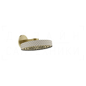 Gessi Pelle Верхний душ d30,5 см, настенный кронштейн, 1 вид струи, цвет: creme/brushed brass PVD 78248#435