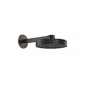 Gessi Pelle Верхний душ d30,5 см, настенный кронш., 1 вид струи, цвет: nero/black metal brushed PVD 78249#440