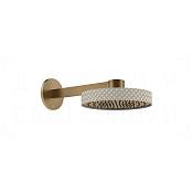 Gessi Pelle Верхний душ d30,5 см, настенный кронш., 1 вид струи, цвет: creme/deep bronze brushed PVD 78249#448