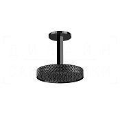Gessi Pelle Верхний душ d30,5 см, потолочный кронштейн, 1 вид струи, цвет: nero/black metal PVD 78250#439