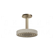 Gessi Pelle Верхний душ d30,5 см, высота под заказ, 1 вид струи, цвет: creme/finox brushed nickel 78252#432