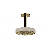 Gessi Pelle Верхний душ d30,5 см, потолочный высота под заказ, 1 вид струи, цвет: creme/brass PVD 78252#434