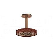 Gessi Pelle Верхний душ d30,5 см, высота под заказ, 1 вид струи, цвет: red cherry/copper brushed PVD 78252#445