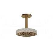 Gessi Pelle Верхний душ d30,5 см, высота под заказ, 1 вид струи, цвет: creme/deep bronze brushed PVD 78252#448