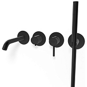 Remer X Style Смеситель для ванны встраиваемый, 2 потр. внеш. часть, цвет: cromo nero spazzolato X53D2PWBCFP