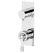 Remer Atelier Смеситель для душа встраиваемый, 2 потребителя, внешняя часть, цвет: cromo AL92WB