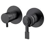 Remer Atelier Смеситель для душа встраиваемый, 2 потр. внеш. часть, цвет: cromo nero spazzolato AL92ZPWBCFP