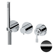 Remer Atelier Смеситель для душа встр., 3 потребителя, внешняя часть, цвет: cromo nero spazzolato AL97D3PWBCFP