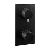 Remer Edge Смеситель для душа встраиваемый, 2 потребителя, цвет: cromo nero spazzolato EG592CFP