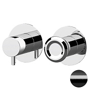 Remer Element Смеситель для душа встр., 2 потребителя, внешняя часть, цвет: cromo nero spazzolato ET92ZPWBCFP