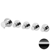 Remer X Style Смеситель для душа встр., 4 потребителя, внешняя часть, цвет: cromo nero spazzolato N98D4PWBCFP
