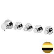 Remer X Style Смеситель для душа встраиваемый, 4 потребителя, внешняя часть, цвет: oro lucido N98D4PWBDO