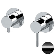 Remer X Style Смеситель для душа встр., 2 потребителя, внешняя часть, цвет: cromo nero spazzolato X92ZPWBCFP