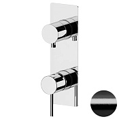 Remer X Style Смеситель для душа встр., 3 потребителя, внешняя часть, цвет: cromo nero spazzolato X93WBCFP
