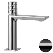 Remer Edge Смеситель для раковины, с д/к, длина излива 12 см, цвет: cromo nero spazzolato EG710CFP
