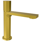 Remer Ottagono Смеситель для раковины, без д/к, длина излива 16,5 см, цвет: ottone spazzolato PVD ON12AHS
