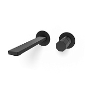 Remer Ottagono Смеситель для раковины встраиваемый, внешняя часть,  цвет: cromo nero spazzolato ON15PWBCFP