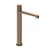 Gessi Ludovica Смеситель для раковины высокий, без д/к, излив 27 см, цвет: coffee bronze brushed PVD 76204#761