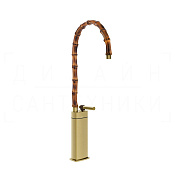 Gessi Jacqueline Смеситель для раковины высок., без д/к, излив 42,3-45,3 см, цвет: brushed brass PVD 77009#727