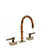 Gessi Jacqueline Смеситель для раковины на 3 отв., без д/к, излив 18,5-19,5 см, цвет: finox nickel 77011#149