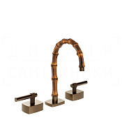 Gessi Jacqueline Смеситель для раковины на 3 отв., излив 18,5-19,5 см, цвет: coffee bronze brushed 77011#761