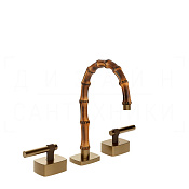 Gessi Jacqueline Смеситель для раковины на 3 отв., без д/к, излив 18,5-19,5 см, цвет: deep bronze 77011#791