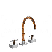 Gessi Jacqueline Смеситель для раковины на 3 отв., без д/к, излив 18,5-19,5 см, цвет: chrome 77013#031