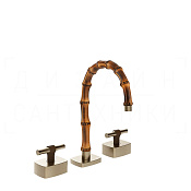 Gessi Jacqueline Смеситель для раковины на 3 отв., без д/к, излив 18,5-19,5 см, цвет: finox nickel 77013#149