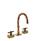 Gessi Jacqueline Смеситель для раковины на 3 отв., без д/к, излив 18,5-19,5 см, цвет: deep bronze 77013#791