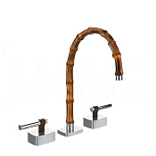 Gessi Jacqueline Смеситель для раковины на 3 отв., без донного клап., излив 24-25,5 см, цвет: chrome 77015#031