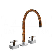 Gessi Jacqueline Смеситель для раковины на 3 отв., без донного клап., излив 24-25,5 см, цвет: chrome 77017#031