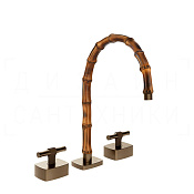Gessi Jacqueline Смеситель для раковины на 3 отв., без д/к, излив 24-25,5 см, цвет: coffee bronze 77017#761