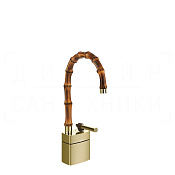 Gessi Jacqueline Смеситель для раковины высокий, без дон. кл., излив 19,5-21,5 см, цвет: brass PVD 77027#710
