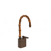 Gessi Jacqueline Смеситель для раковины высокий, без д/к, излив 19,5-21,5 см, цвет: dark bronze 77027#845