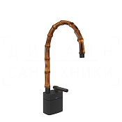 Gessi Jacqueline Смеситель для раковины высокий, без д/к, излив 22,5-25,5 см, цвет: matte black 77029#299