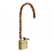 Gessi Jacqueline Смеситель для раковины высокий, без дон. кл., излив 31,3-34,3 см, цвет: brass PVD 77033#710