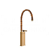 Gessi Jacqueline Смеситель для раковины высокий, без д/к, излив 33,5-36,5 см, цвет: warm bronze PVD 77037#735