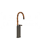 Gessi Jacqueline Смеситель для раковины высокий, без д/к, излив 30,5-32,5 см, цвет: black metal PVD 77205#707