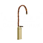 Gessi Jacqueline Смеситель для раковины высокий, без дон. кл., излив 42,3-45,3 см, цвет: brass PVD 77209#710