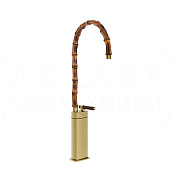 Gessi Jacqueline Смеситель для раковины высок., без д/к, излив 42,3-45,3 см, цвет: brushed brass PVD 77209#727