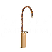 Gessi Jacqueline Смеситель для раковины высокий, без д/к, излив 42,3-45,3 см, цвет: warm bronze PVD 77209#735