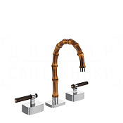 Gessi Jacqueline Смеситель для раковины на 3 отв., без д/к, излив 18,5-19,5 см, цвет: chrome 77211#031