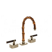 Gessi Jacqueline Смеситель для раковины на 3 отв., без д/к, излив 18,5-19,5 см, цвет: finox nickel 77211#149