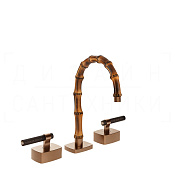 Gessi Jacqueline Смеситель для раковины на 3 отв., без д/к, излив 18,5-19,5 см, цвет: copper brushed 77211#708
