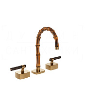 Gessi Jacqueline Смеситель для раковины на 3 отв., без д/к, излив 18,5-19,5 см, цвет: warm bronze 77211#726