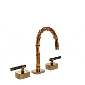 Gessi Jacqueline Смеситель для раковины на 3 отв., без д/к, излив 18,5-19,5 см, цвет: deep bronze 77211#791