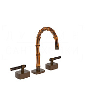 Gessi Jacqueline Смеситель для раковины на 3 отв., без д/к, излив 18,5-19,5 см, цвет: dark bronze 77211#845