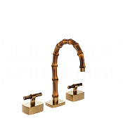 Gessi Jacqueline Смеситель для раковины на 3 отв., без д/к, излив 18,5-19,5 см, цвет: warm bronze 77213#726