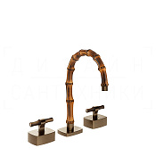 Gessi Jacqueline Смеситель для раковины на 3 отв., излив 18,5-19,5 см, цвет: coffee bronze brushed 77213#761