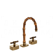 Gessi Jacqueline Смеситель для раковины на 3 отв., без д/к, излив 18,5-19,5 см, цвет: deep bronze 77213#791